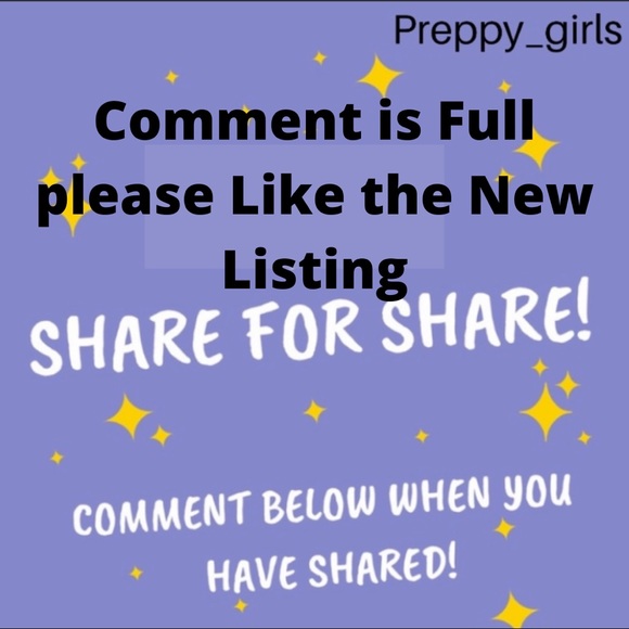 Other - Comment is Full. Please “Like” The New Listing